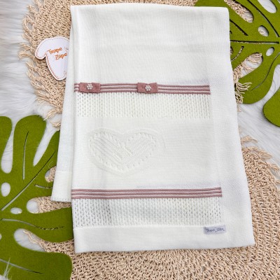  Saída de Maternidade - Ivone Florida Salopete - Off White e Rose